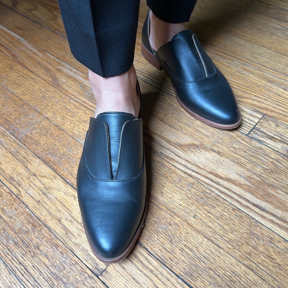 Nisolo Black Leather Oxford Loafers